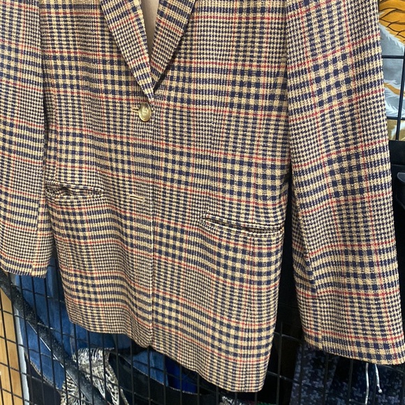 Vintage Liz Claiborne Petite Collection Plaid Blazer - Picture 3 of 8